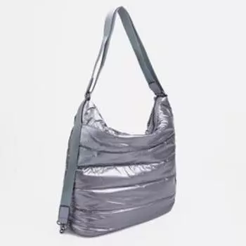 Сумка-мешок, отдел на молнии, наружный карман, цвет серый