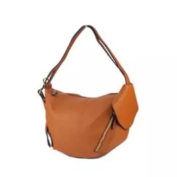 Сумка-мешок, отдел на молнии, наружный карман, цвет светло-коричневый