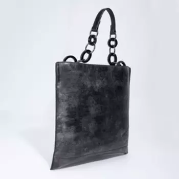 Сумка-тоут на молнии, наружный карман, длинный ремень, цвет серый