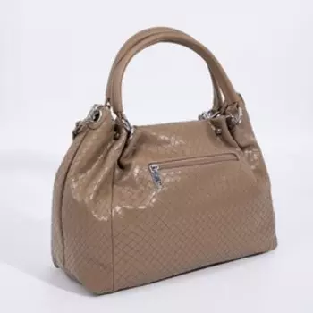 Сумка-мешок на молнии, наружный карман, длинный ремень, цвет коричневый