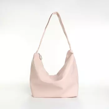 Сумка - мешок женская на молнии, 301334 см, нежно-розовая