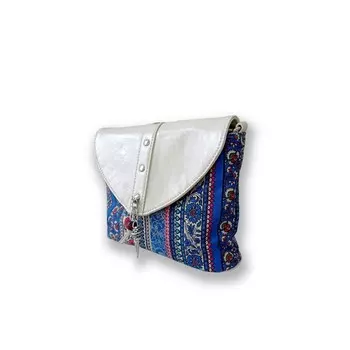 Сумка мессенджер Carino, отдел на клапане, цвет синий 18х24х7см