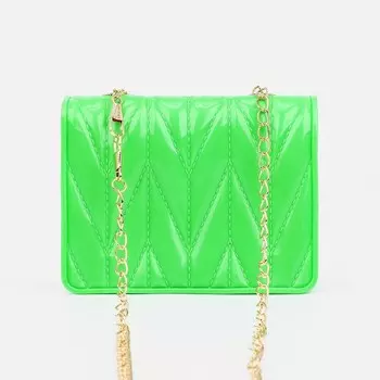 Сумка мессенджер детская для девочки на магните, цвет зелёный