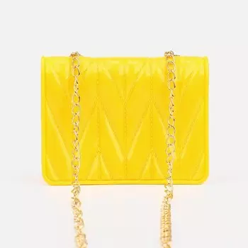 Сумка мессенджер детская для девочки на магните, цвет жёлтый