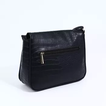 Сумка-мессенджер L-Craft на застёжке, цвет чёрный