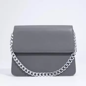 Сумка женская мессенджер на магните, 24916 см, серая