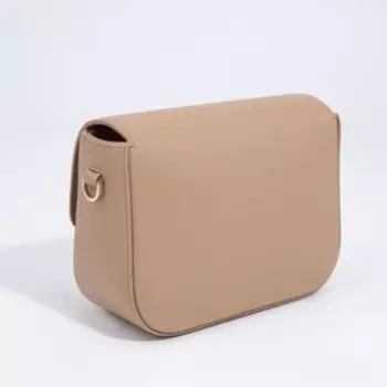 Сумка-мессенджер на клапане, цвет бежевый