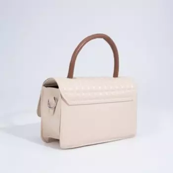 Сумка-мессенджер на клапане, цвет бежевый