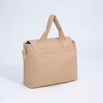 Сумка женская на клапане, цвет бежевый