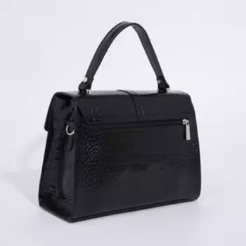 Сумка-мессенджер на клапане, цвет чёрный