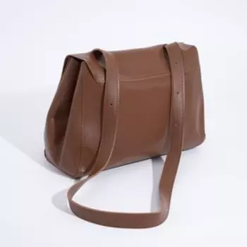 Сумка женская мессенджер на магните, 331324 см, коричневая