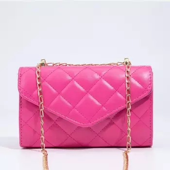 Сумка-клатч на клапане, цвет розовый