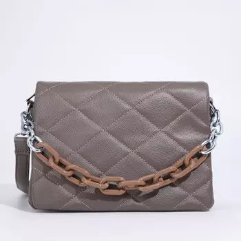 Сумка женская мессенджер на магните, 26518 см, серая