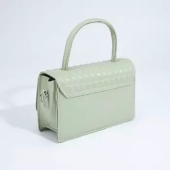 Сумка-мессенджер на клапане, цвет зелёный