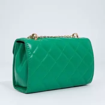 Сумка-клатч на клапане, цвет зелёный