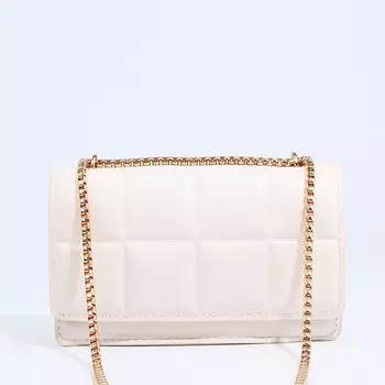 Сумка женская мессенджер на магните, 20612 см, белая