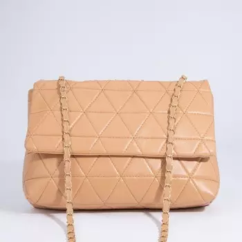 Сумка женская мессенджер на магните, 28721 см, бежевая