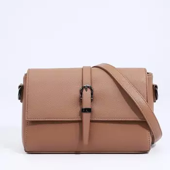 Сумка женская мессенджер на магнитах, 241015 см, бежевая