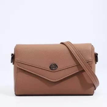 Сумка женская мессенджер на магните, 241015 см, бежевая