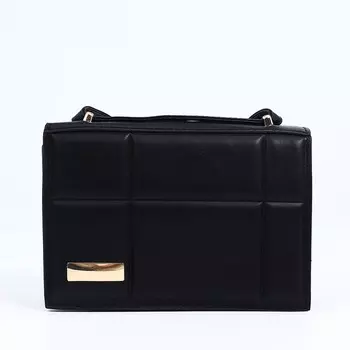 Сумка женская мессенджер на магнитах, 19513 см, чёрная