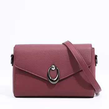 Сумка женская мессенджер на магните, 241015 см, однотонная, розовая