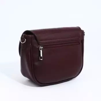 Сумка-мессенджер RICHET на магните, наружный карман, длинный ремень, цвет бордовый