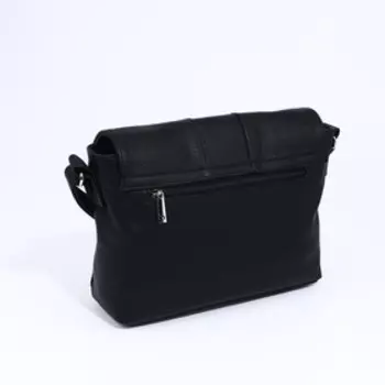 Сумка-мессенджер "Саломея" на магните, длинный ремень, цвет чёрный