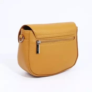 Сумка женская RICHET на магните, наружный карман, длинный ремень, цвет оранжевый