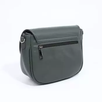 Сумка-мессенджер RICHET на магните, наружный карман, длинный ремень, цвет зелёный