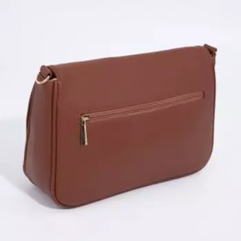 Сумка-мессенджер на молнии, цвет коричневый
