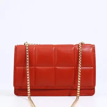 Сумка женская мессенджер на магните, 20612 см, рыжая