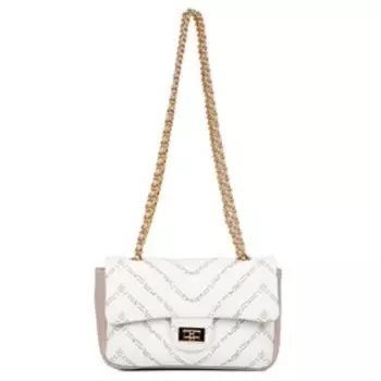 Сумка мессенджер, отдел на клапане, цвет белый 15х25х7см