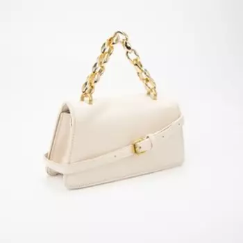 Сумка женская мессенджер на клапане, 23613 см, белая