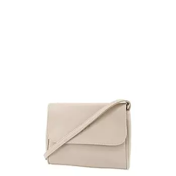 Сумка мессенджер, отдел на клапане, цвет бежево-серый 21х26х7см