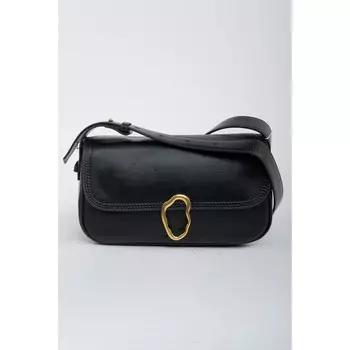 Сумка мессенджер, отдел на клапане, цвет черный 25х12х14см