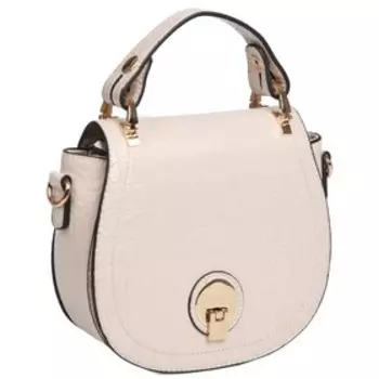 Сумка мессенджер, отдел на клапане, цвет кремовый 16х17х7см