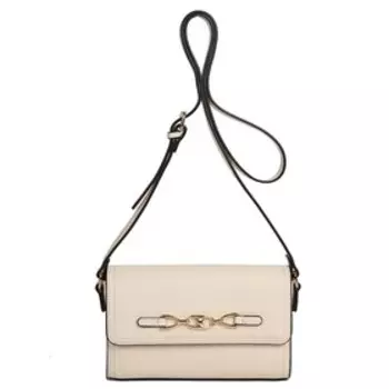 Сумка мессенджер, отдел на клапане, цвет молочный 15х21х5см