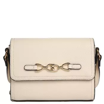 Сумка мессенджер, отдел на клапане, цвет молочный 15х21х5см