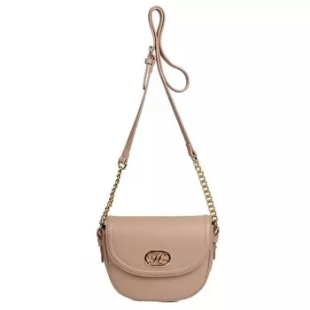 Сумка мессенджер, отдел на клапане, цвет песочный 15х20х7см