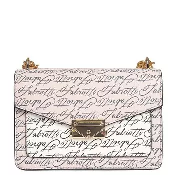 Сумка мессенджер, отдел на клапане, цвет розовый/кремовый 14х20х8см