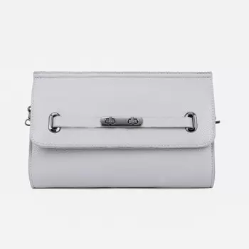 Сумка-мессенджер на клапане, цвет серый