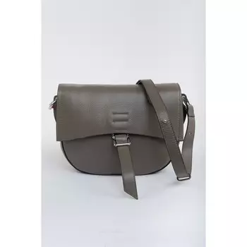 Сумка мессенджер, отдел на клапане, цвет серый 25х10х19см
