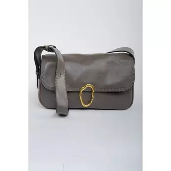 Сумка мессенджер, отдел на клапане, цвет серый 25х12х14см