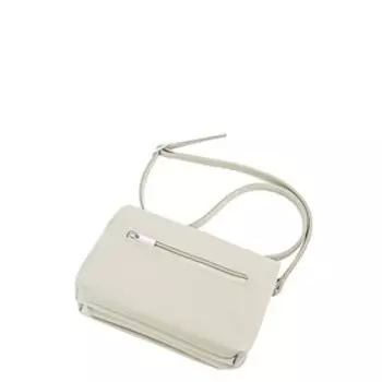 Сумка мессенджер, отдел на клапане, цвет светло-серый 16,5х20х8см