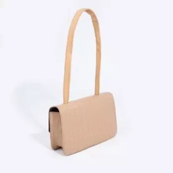 Сумка-мессенджер на клапане, цвет тёмно-бежевый