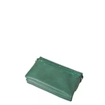 Сумка мессенджер, отдел на клапане, цвет зелёный 26х6х16см