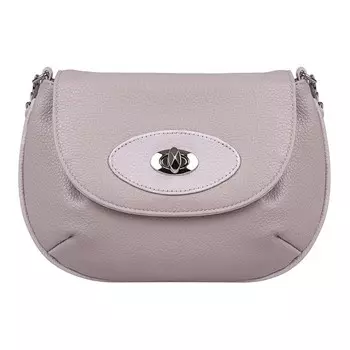 Сумка мессенджер, отдел на клапане, цвет жемчуг/аместист 24х17х1см