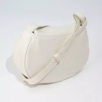 Сумка-мессенджер на клапане, длинный ремень, цвет белый