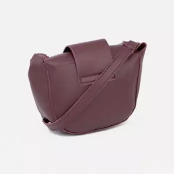 Сумка-мессенджер на клапане, длинный ремень, цвет бордовый