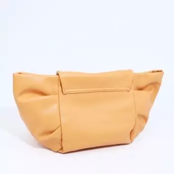 Сумка-мессенджер на клапане, длинный ремень, цвет жёлтый